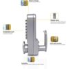Yale Hold Open Push Button Door Lock Satin Chrome P-DL02-SC