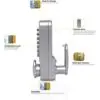 Yale Hold Open Push Button Door Lock Satin Chrome P-DL02-SC