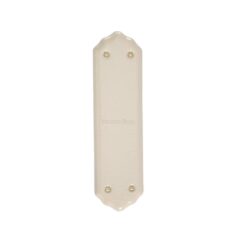 Heritage Brass Shaped Porcelain Fingerplate (280Mm X 77Mm), Cream Crackle