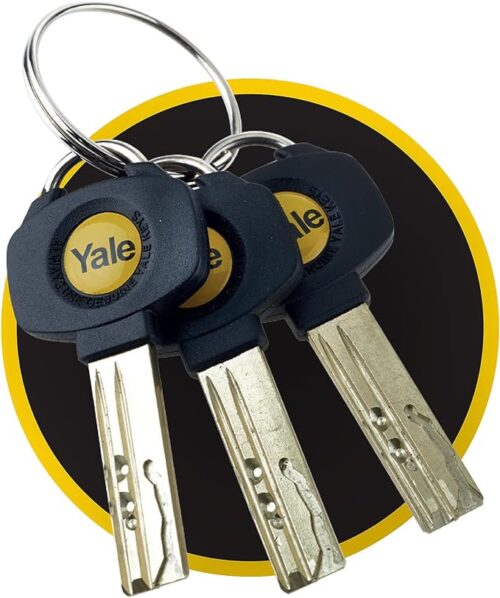 Yale P-YS3-4040B YS3-4040B Anti-Snap 3 Star Euro Double Cylinder, High Security, 40 (80mm), Brass Finish