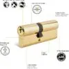 KM Series Euro Double Cylinder 40:10:50 (100mm)