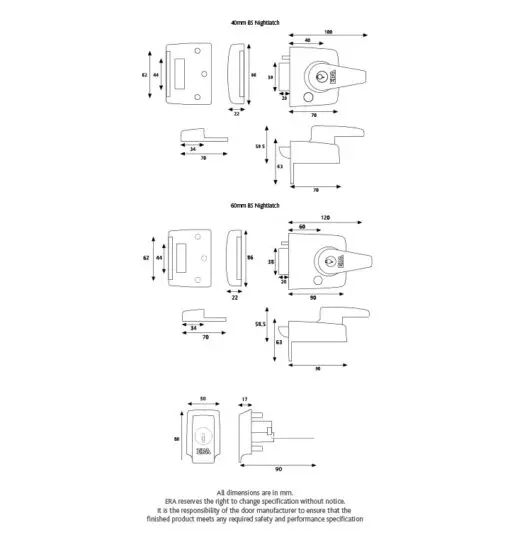 British Standard High Security Nightlatch Door Lock