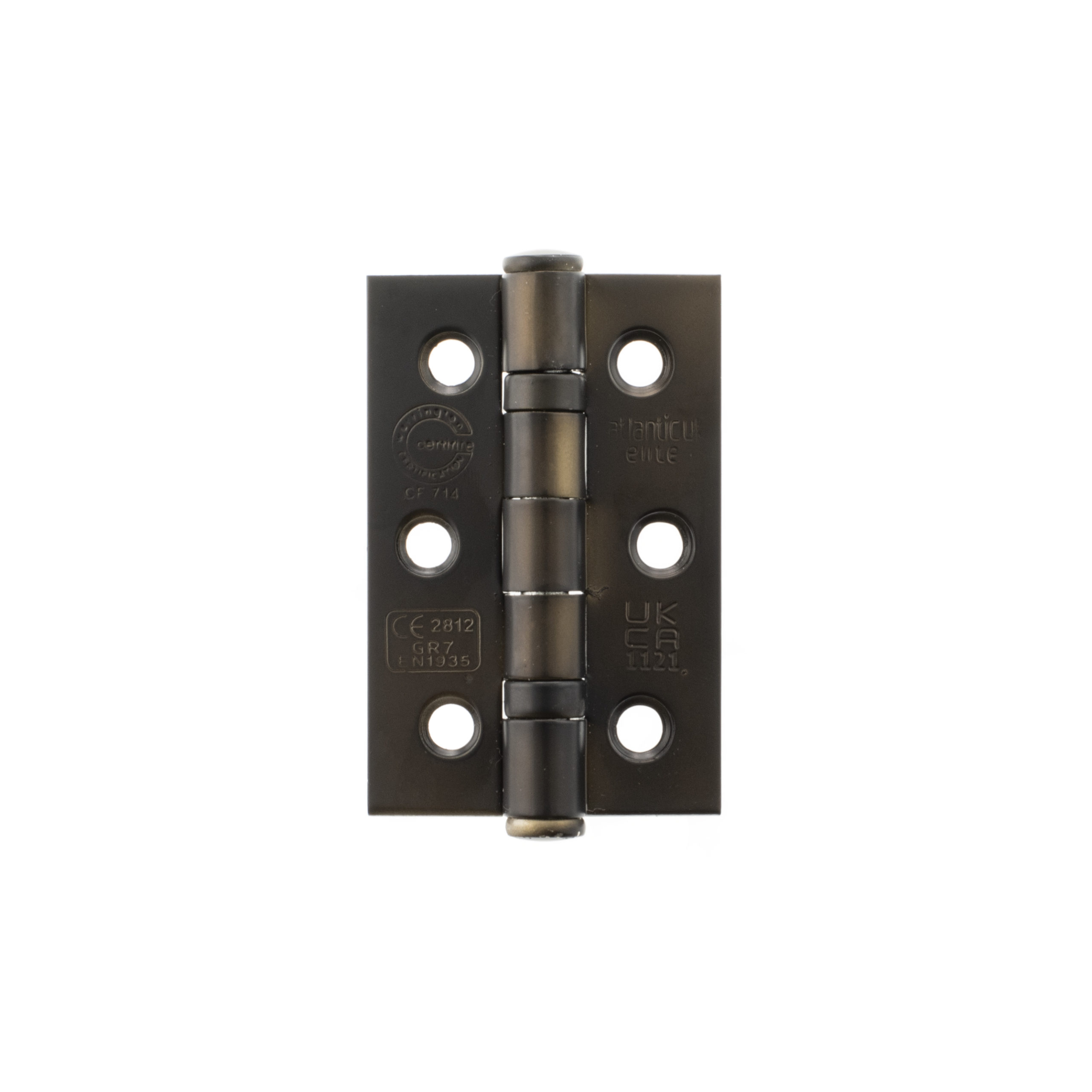 Atlantic CE Fire Rated Grade 7 Ball Bearing Hinges 3" x 2" x 2mm - Urban Dark Bronze