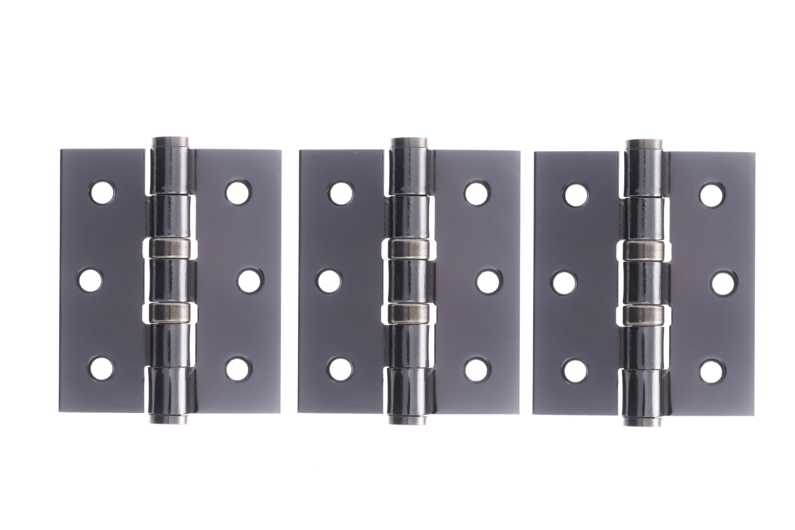 Atlantic Ball Bearing Hinges 3" x 2.5" x 2.5mm set of 3 - Black Nickel