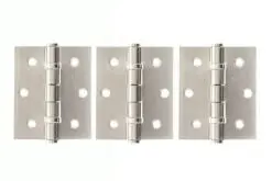 Atlantic Ball Bearing Hinges 3" x 2.5" x 2.5mm set of 3 - Satin Nickel