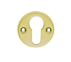 Classic Euro Profile Escutcheons, Polished Brass