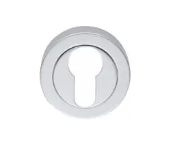 Manital Euro Profile Concealed Fix Escutcheon, Satin Chrome