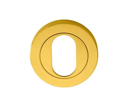 Manital Oval Profile Concealed Fix Escutcheon, Polished Brass