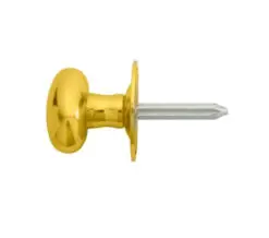 Oval Thumbturn To Operate Rack Bolt (Hardened Steel Spindle), Polished Brass