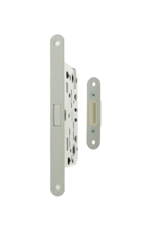 AGB Polaris 2XT Magnetic Bathroom Lock 60mm backset - White