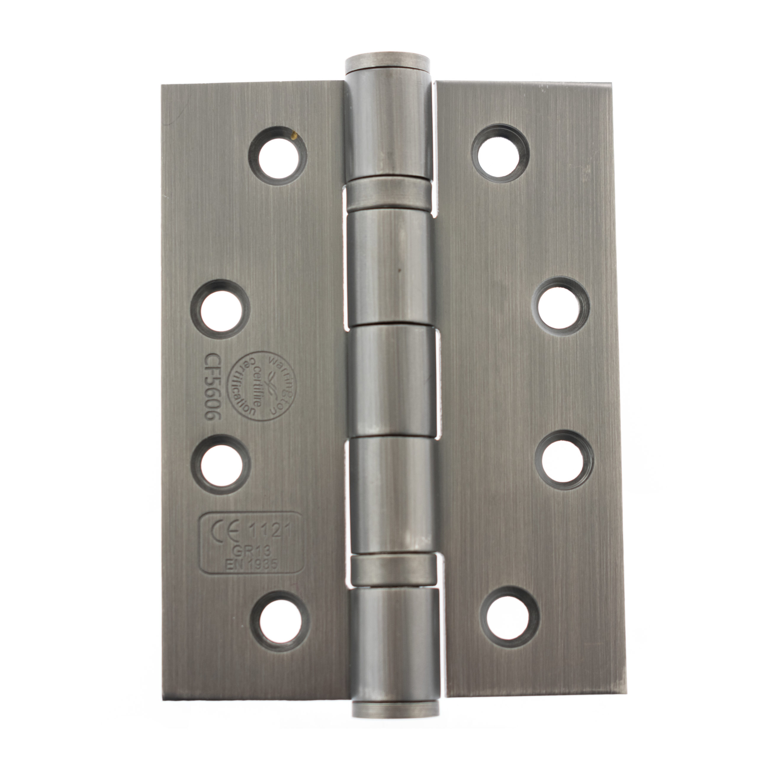 Atlantic Ball Bearing Hinges Grade 13 Fire Rated 4" x 3" x 3mm - Matt Gun Metal