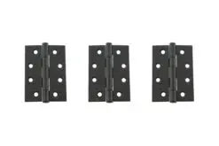 Atlantic Ball Bearing Hinges Grade 11 Fire Rated 4" x 3" x 2.5mm set of 3 - Matt Black