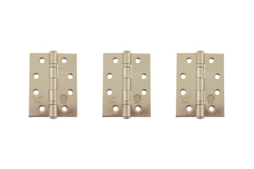 Atlantic Ball Bearing Hinges Grade 11 Fire Rated 4" x 3" x 2.5mm set of 3 - Satin Nickel