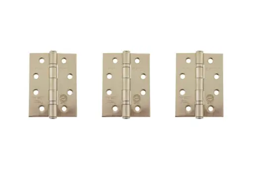 Atlantic Ball Bearing Hinges Grade 11 Fire Rated 4" x 3" x 2.5mm set of 3 - Satin Nickel