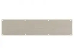 Atlantic Kick Plate Radius Corner Pre drilled with screws 880mm x 150mm - Satin Stainless Steel