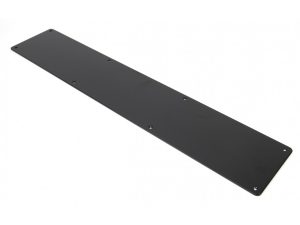 Atlantic Kick Plate Radius Corner Pre drilled with screws 720mm x 150mm - Matt Black