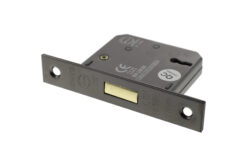 Atlantic 3 Lever Key Deadlock [CE] 2.5" - Black Nickel