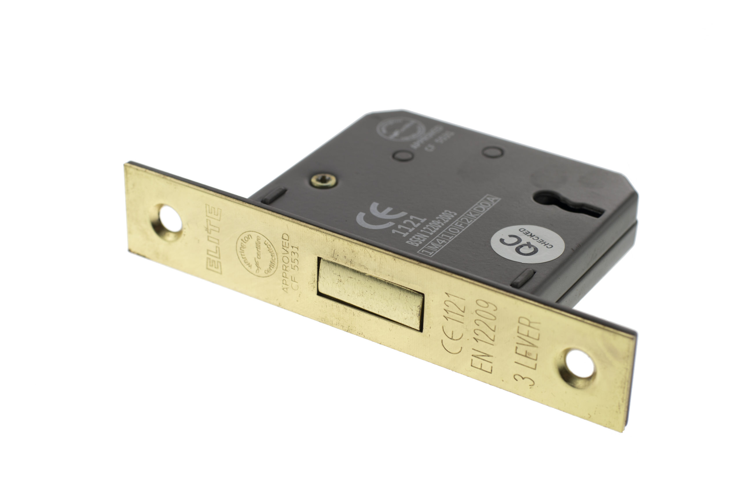 Atlantic 3 Lever Key Deadlock [CE] 2.5" - Polished Brass