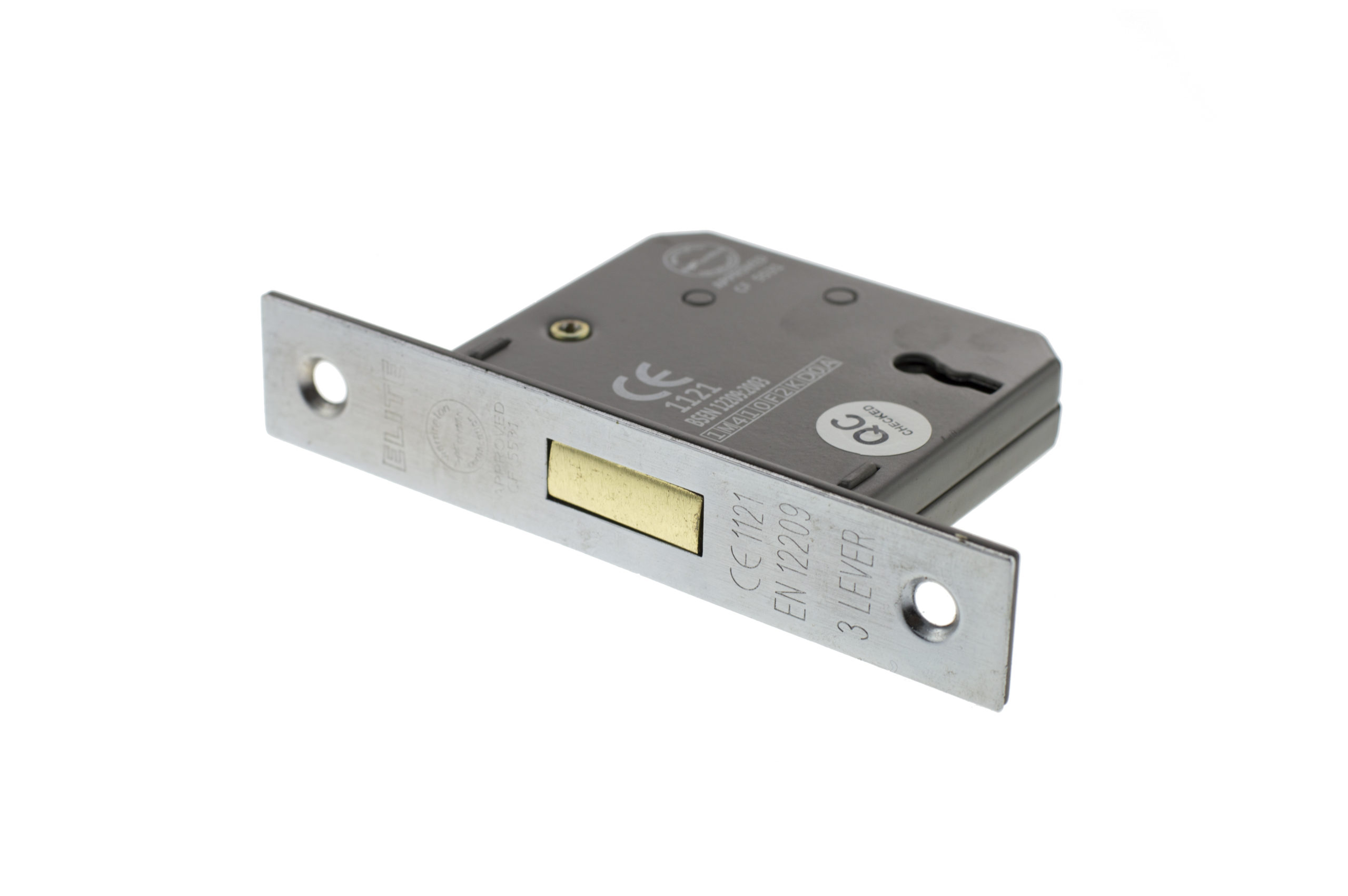 Atlantic 3 Lever Key Deadlock [CE] 2.5" - Satin Chrome