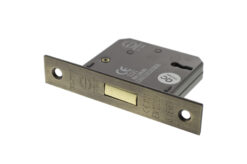 Atlantic 3 Lever Key Deadlock [CE] 3" - Matt Antique Brass