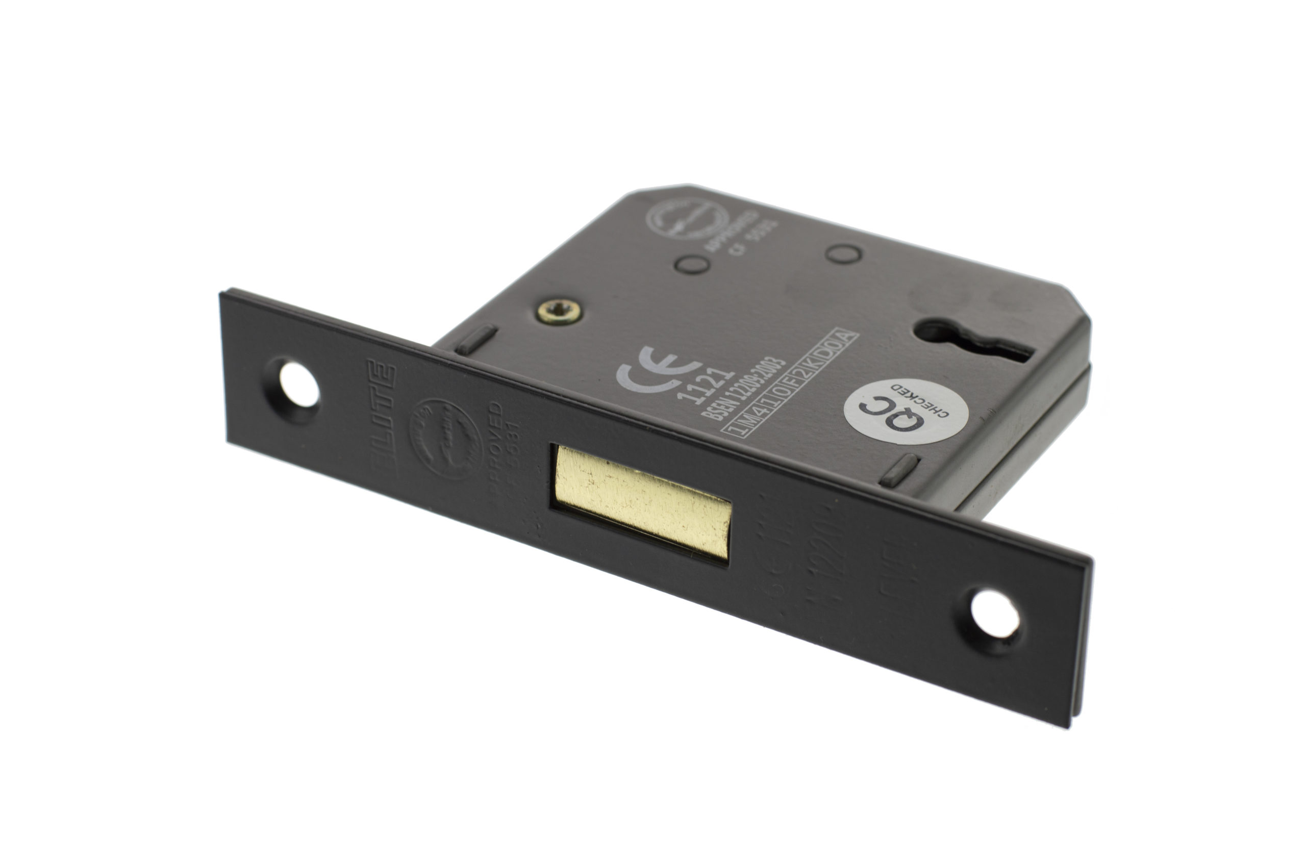 Atlantic 3 Lever Key Deadlock [CE] 3" - Matt Black