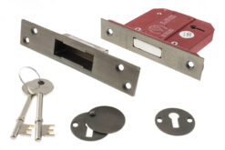 Atlantic 5 Lever Key Deadlock [BS] 2.5" - Urban Bronze