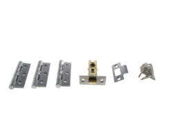 Atlantic Latch Pack [CE] 2.5" (Latch x1) + 3"x2" (Hinge x3) - Satin Chrome