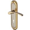 Heritage Brass Ambassador Jupiter Finish Satin Nickel With Gold Edge Handles (Sold In Pairs)