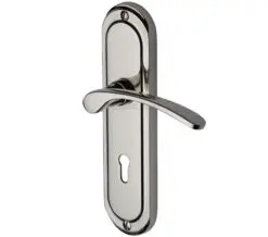 Heritage Brass Ambassador Polished Nickel Door Handle (Sold In Pairs)