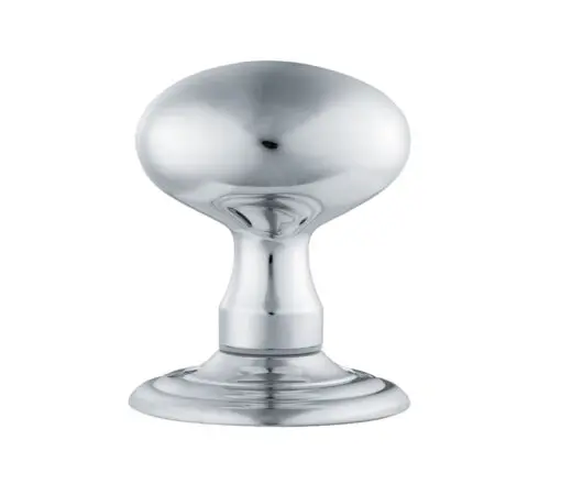 Mushroom Mortice Door Knob, Polished Chrome (Sold In Pairs)
