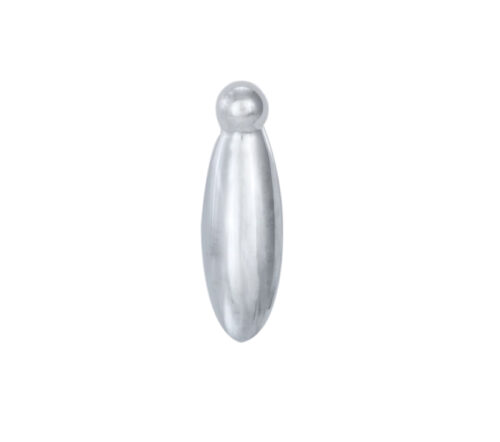 Pear Drop Architectural Quality Covered Escutcheon, Satin Chrome