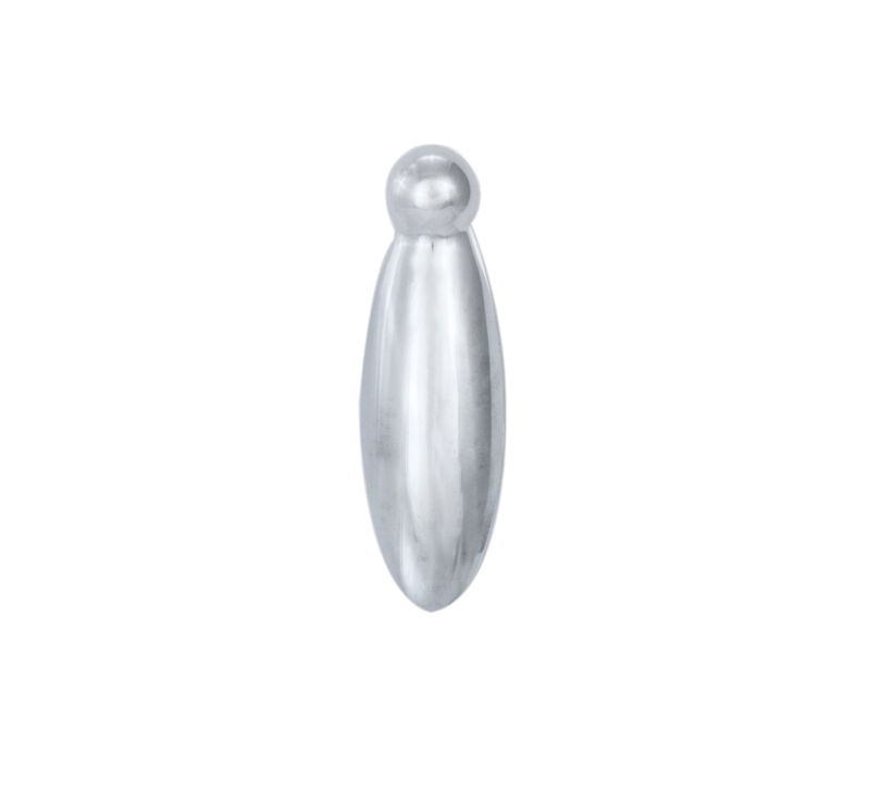 Pear Drop Architectural Quality Covered Escutcheon, Satin Chrome