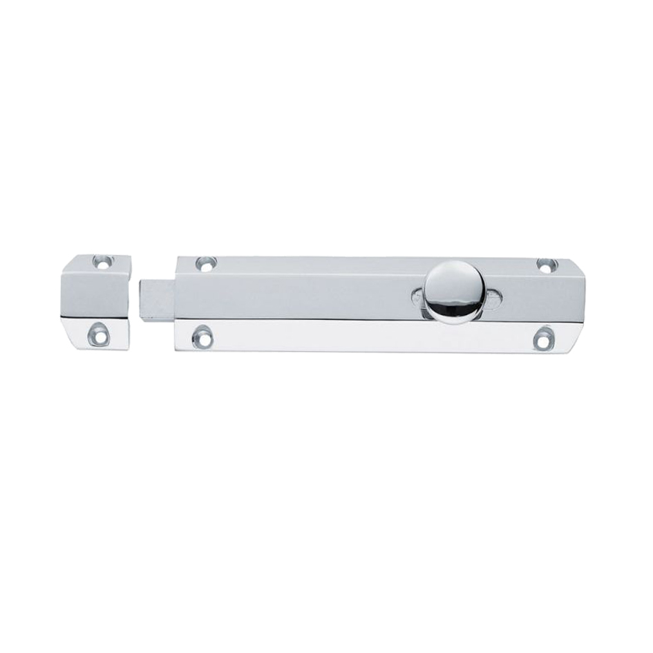 Surface Mounted Door Bolt, Polished Chrome