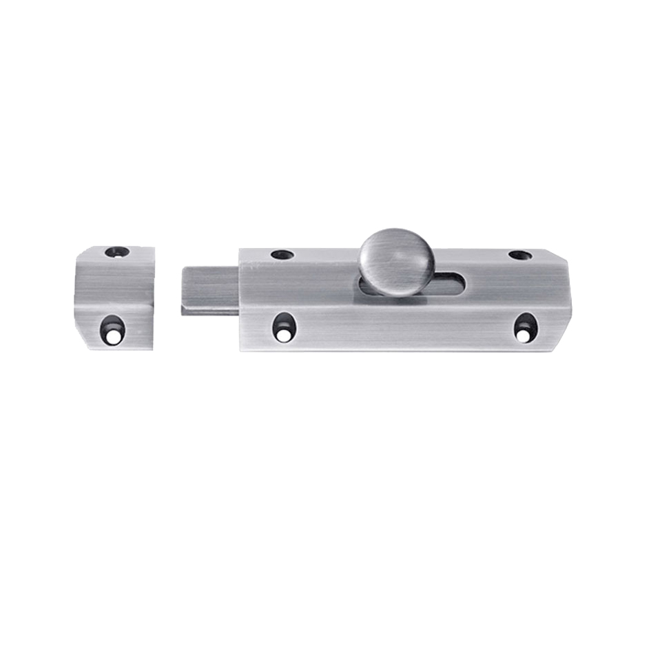 Surface Mounted Door Bolt, Satin Chrome