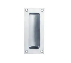 Fingertip Flush Pull Handles (102Mm X 45Mm), Satin Chrome