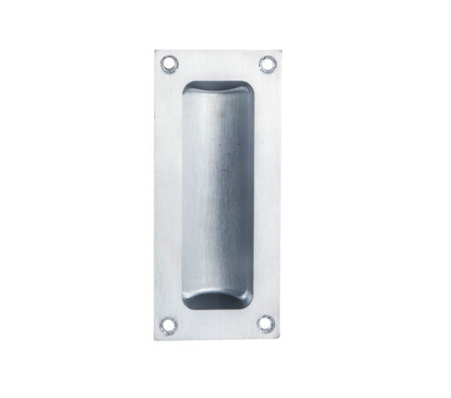 Fingertip Flush Pull Handles (102Mm X 45Mm), Satin Chrome