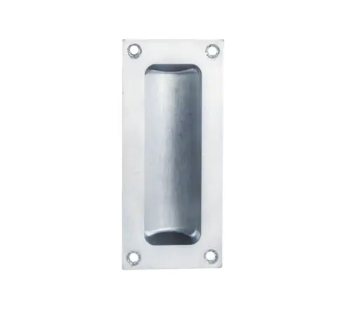 Fingertip Flush Pull Handles (102Mm X 45Mm), Satin Chrome