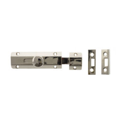 Atlantic Solid Brass Surface Door Bolt 4" - Polished Nickel