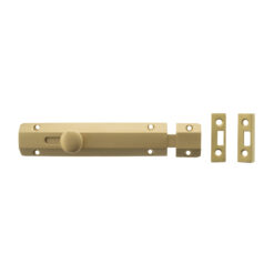 Atlantic Solid Brass Surface Door Bolt 6" - Satin Brass