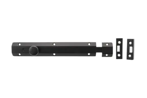 Atlantic Solid Brass Surface Door Bolt 8" - Matt Black