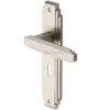 Heritage Brass Astoria Art Deco Style Door Handles, Satin Nickel (Sold In Pairs)