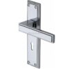 Heritage Brass Atlantis Art Deco Style Door Handles, Polished Chrome (Sold In Pairs)