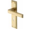 Heritage Brass Atlantis Art Deco Style Door Handles, Satin Brass (Sold In Pairs)