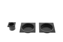 AGB Square Sliding Door Flush Pull - Matt Black