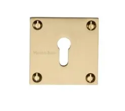 Heritage Brass Standard Square Slim Key Escutcheon, Satin Brass