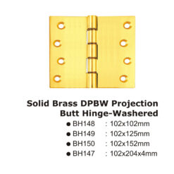 Solid Brass Dpbw Projection Butt Hinge-Washered -: 102X204X4Mm