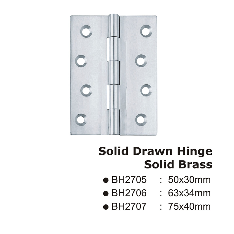 Solid Drawn Hinge - Solid Brass -63X34Mm