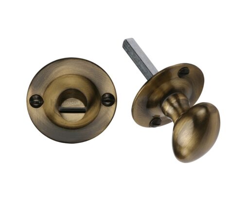 Heritage Brass Round 36Mm Diameter Turn & Release, Antique Brass