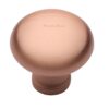 Heritage Brass Mushroom Design Cabinet Knob (32Mm Or 38Mm), Satin Rose Gold