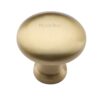 Heritage Brass Mushroom Design Cabinet Knob (32Mm Or 38Mm), Satin Brass